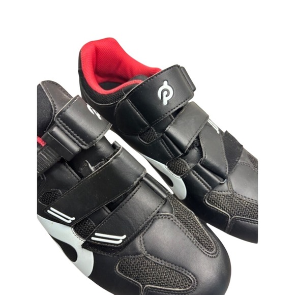 Peloton Cycling Shoes Black Red Cleats Bike Spin Class Size‎ 9 (44)